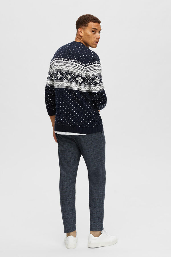 Selected Jersey de punto cuello redondo Gris oscuro