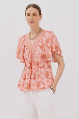 Cortefiel Blusa escote pico Multicolor