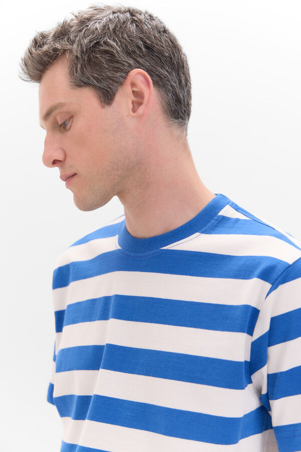 Cortefiel T-shirt &agrave;s riscas Azul