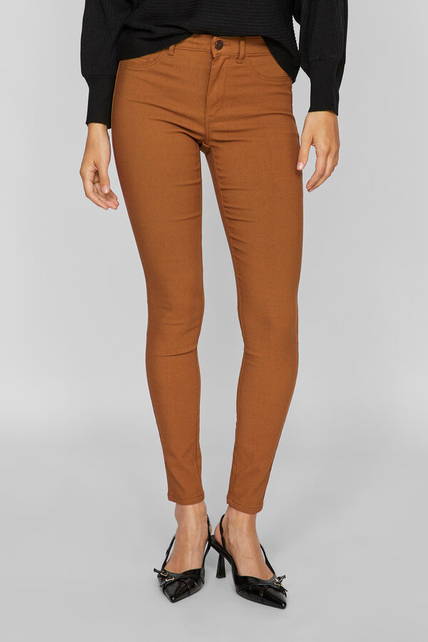 Vila Pantal&oacute;n jeggings largo Marr&oacute;n