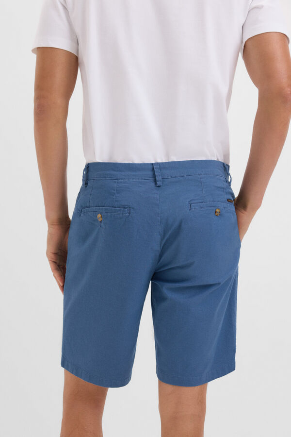 Cortefiel Bermuda chino estampada Azul