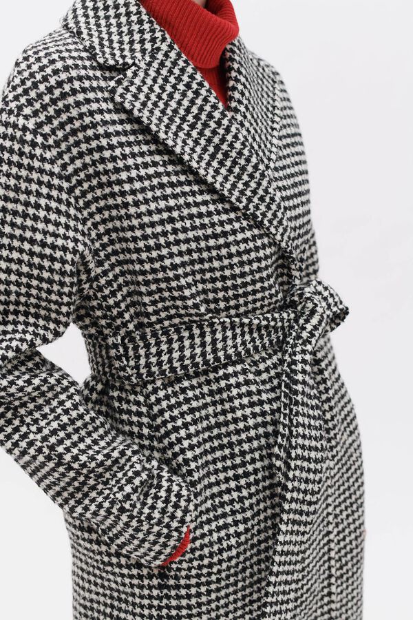 Caroll Abrigo largo estampado Estampado blanco