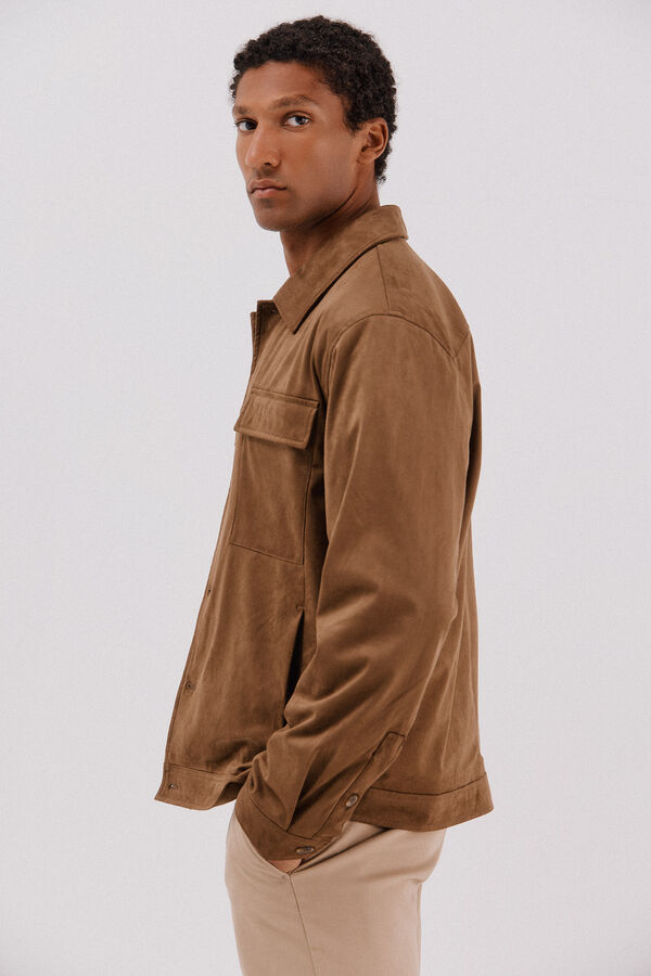 Cortefiel Sobrecamisa efecto ante Beige