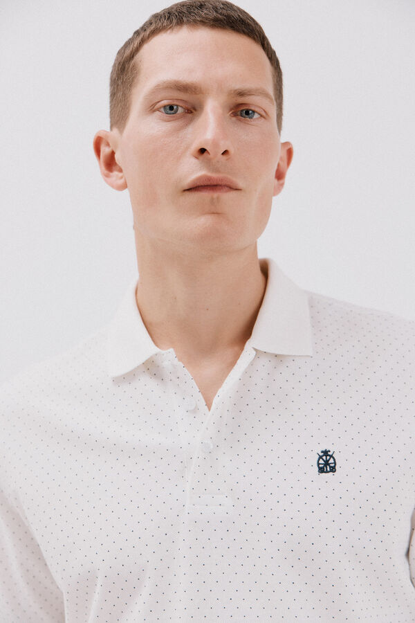 Cortefiel Polo estampado Blanco
