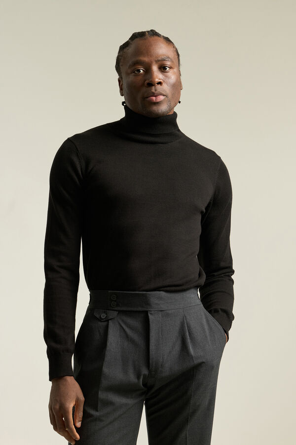 PuroEGO Jersey cuello cisne Negro