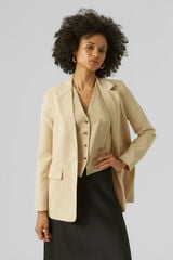 Vero Moda Blazer cl&aacute;sica corte recto Marr&oacute;n