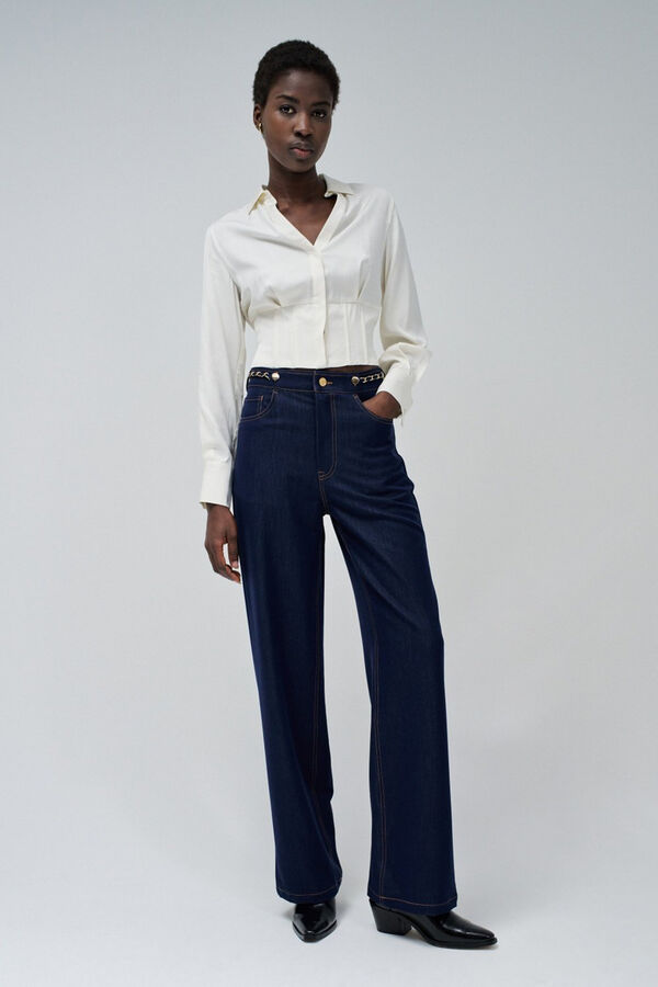 Salsa Jeans Jeans ligero con cadena Azul