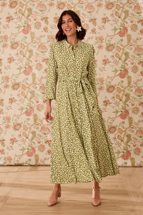 Pol&iacute;n Et Moi Vestido comprido Marian Verde