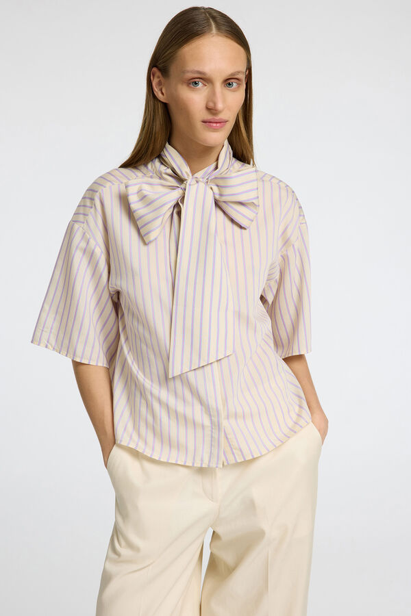 Selected Femme Camisa com la&ccedil;ada Cinzento