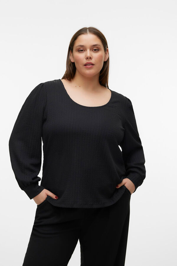 Vero Moda Curve Top de manga comprida Curve Preto