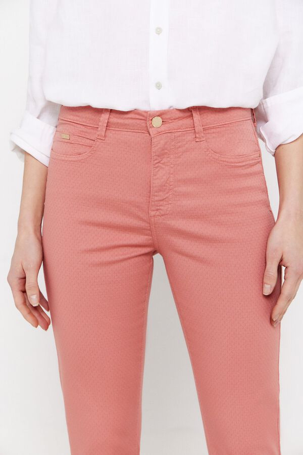 Cortefiel Cigarro jacquard sensational fit Vermelho