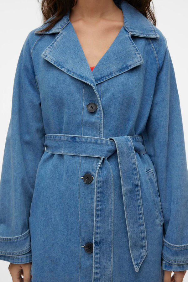 Vero Moda Gabardina midi vaquera Azul