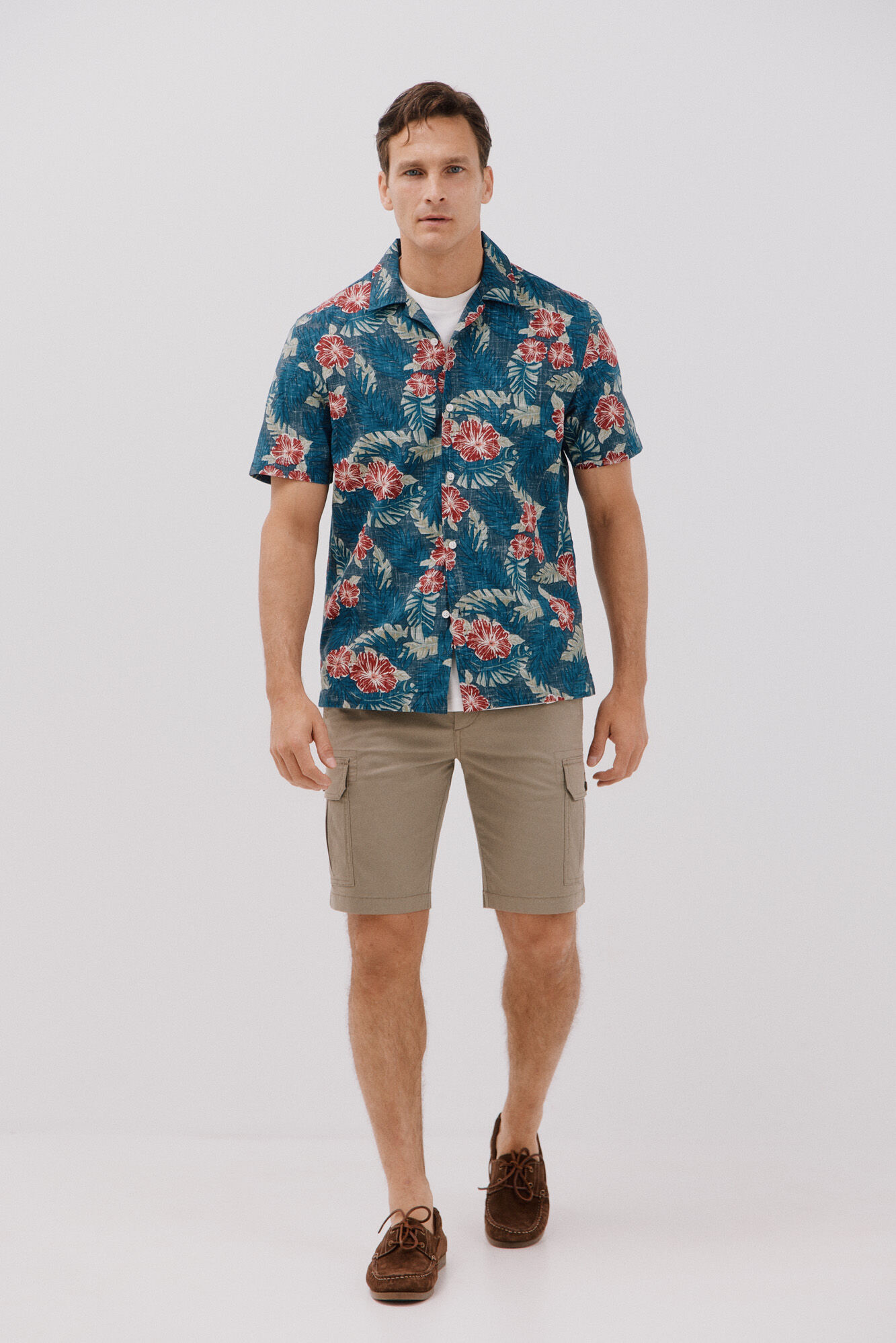 Cortefiel Camisa estampada manga corta