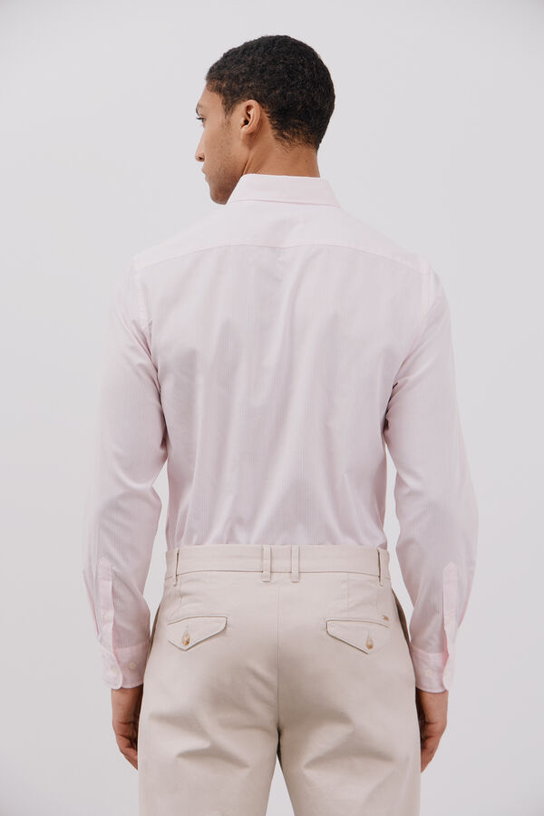 Cortefiel Camisa riscas de algod&atilde;o Tencel Subiu