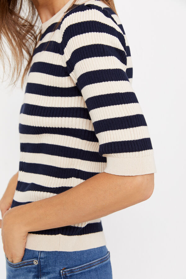 Cortefiel Camisola malha canelada Azul