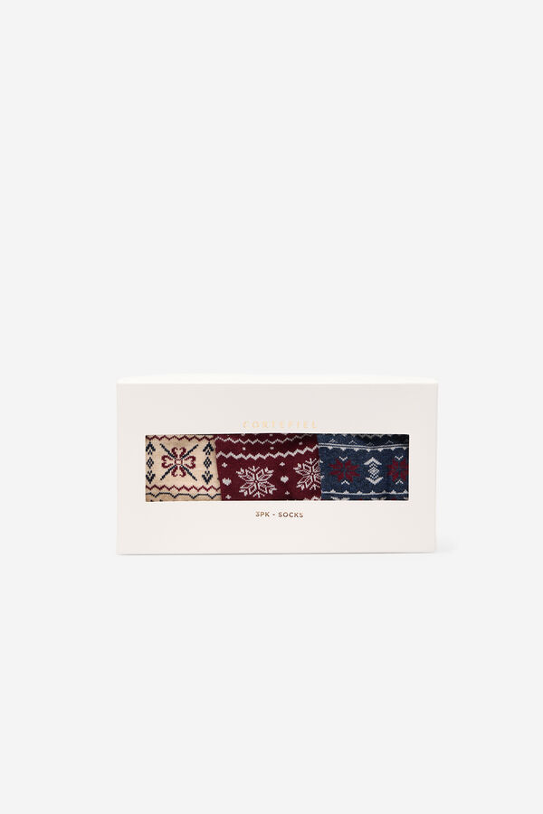 Cortefiel Pack calcetines navidad Multicolor