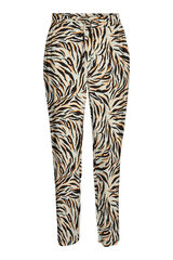 Vero Moda Calças fluidas de mulher com cintura elástica Cinzento