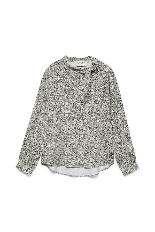 Vero Moda Blusa detalle lazada Estampado blanco