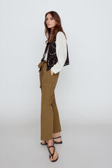 Slowlove Cal&ccedil;as retas cargo Verde