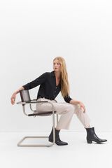 Cortefiel Camiseta con botones Negro