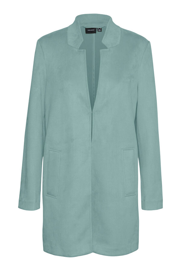 Vero Moda Abrigo fino efecto ante Turquesa