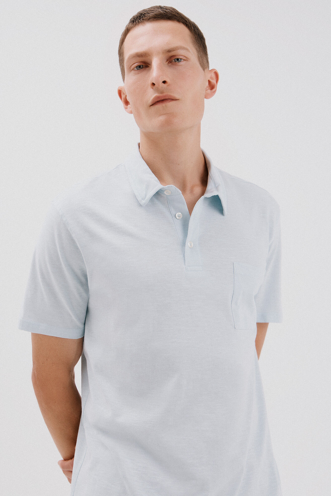 Cortefiel Polo liso slub