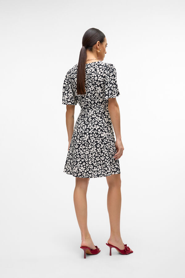 Vero Moda Vestido curto com bot&otilde;es Impress&atilde;o