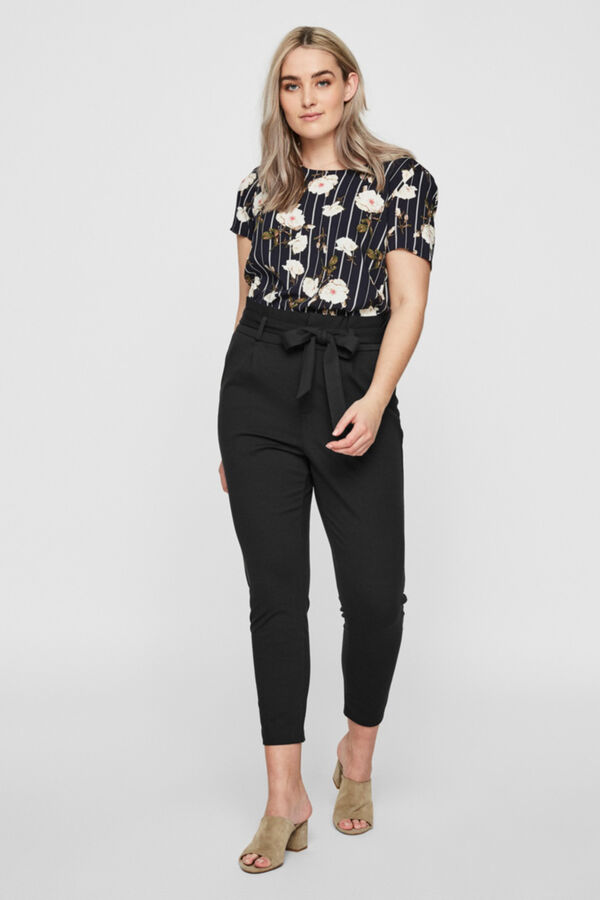 Vero Moda Curve Pantal&oacute;n paperbag Negro