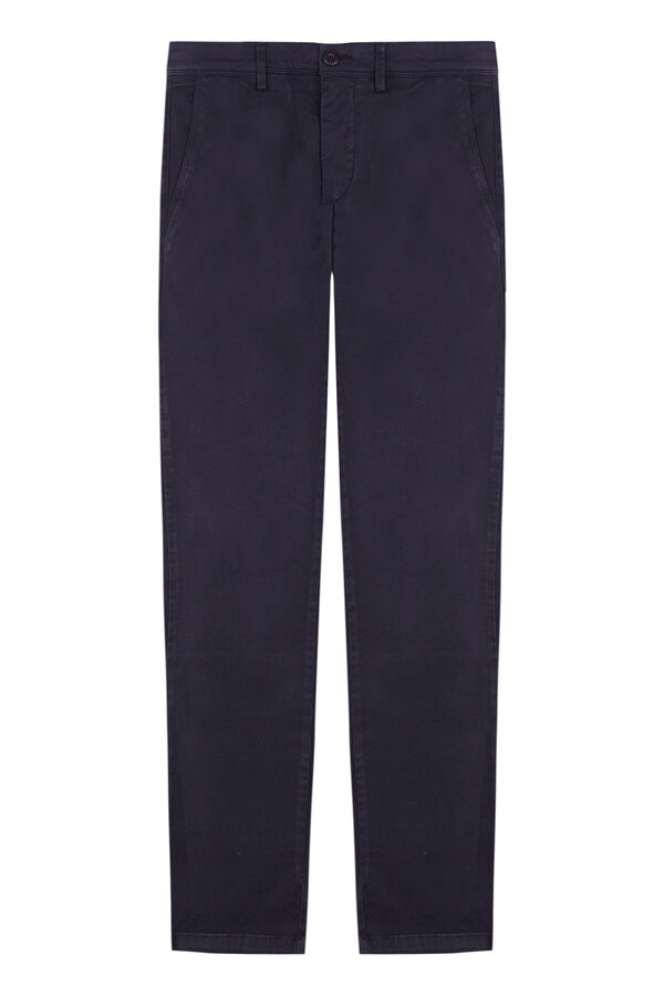 OOTO Pantal&oacute;n chino slim cinturilla el&aacute;stica Azul oscuro