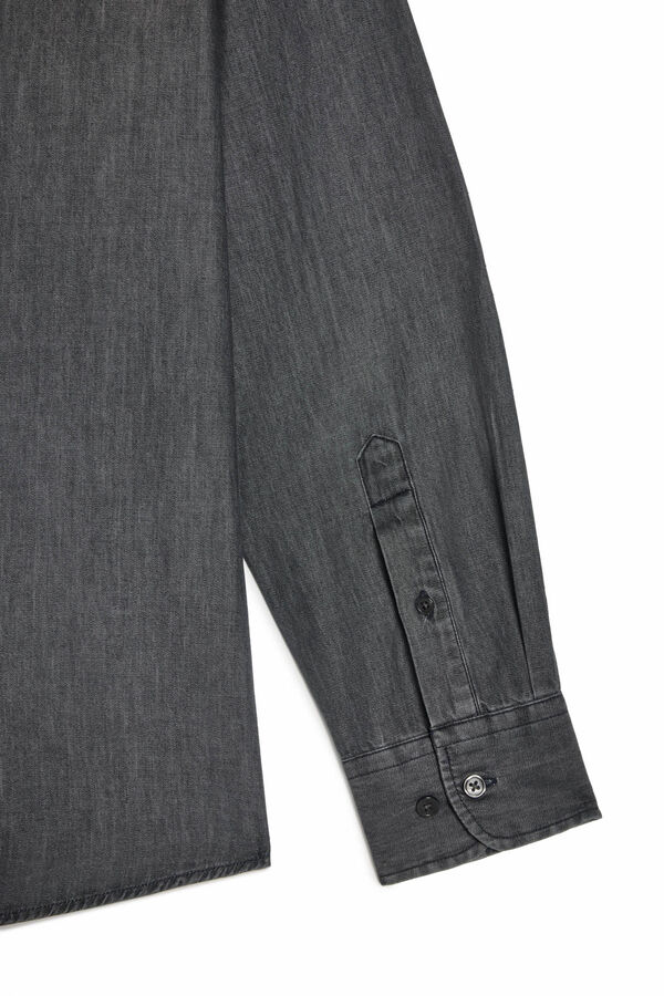 OOTO Camisa vaquera manga larga  Gris