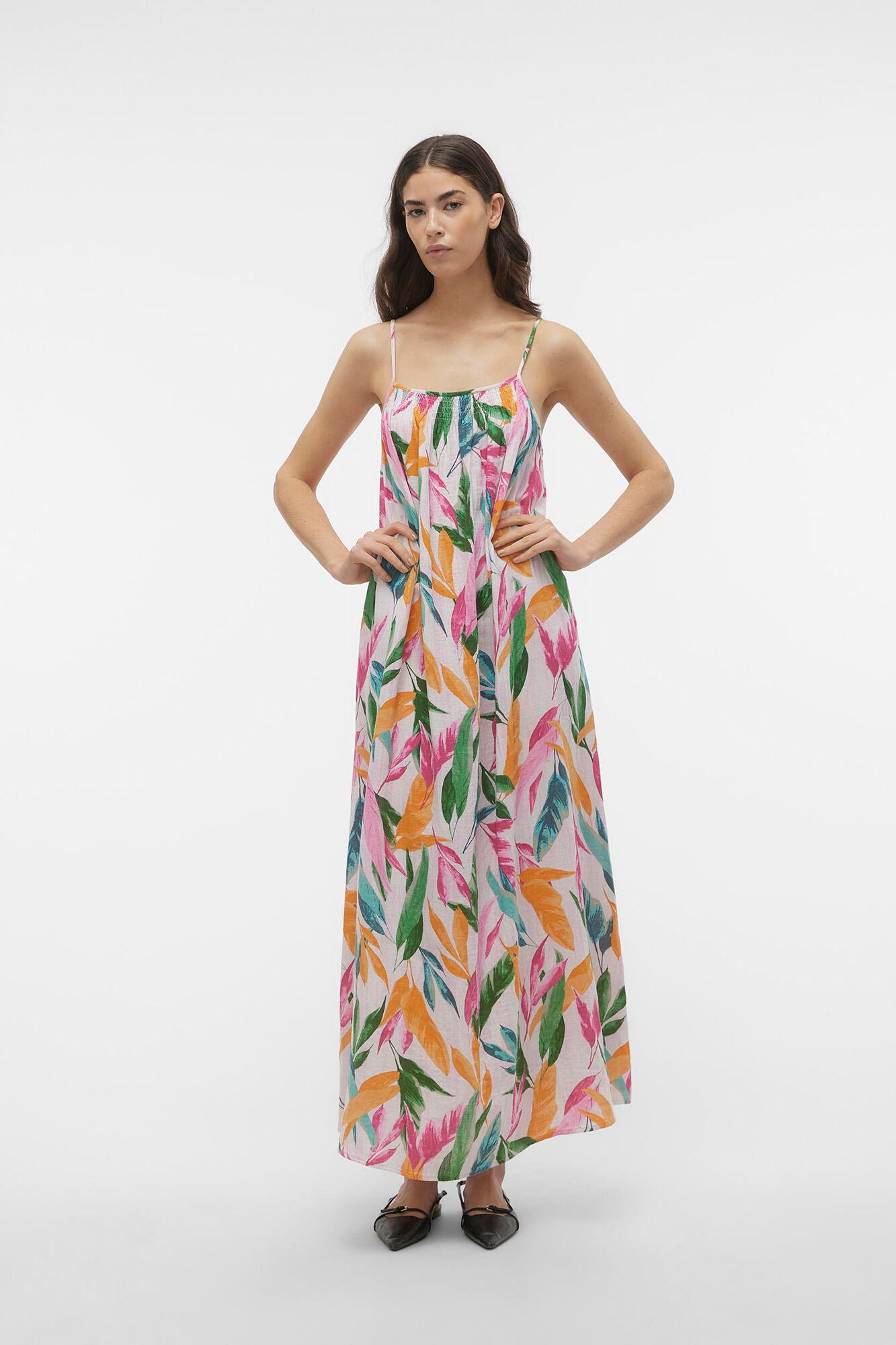 Vero Moda Vestido midi de algod&atilde;o 