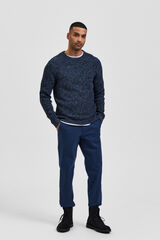 Selected Jersey de punto cuello redondo Azul