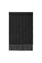 Selected Bufanda con flecos y logo bordado confeccionada 100% con Lana RWS. Gris oscuro