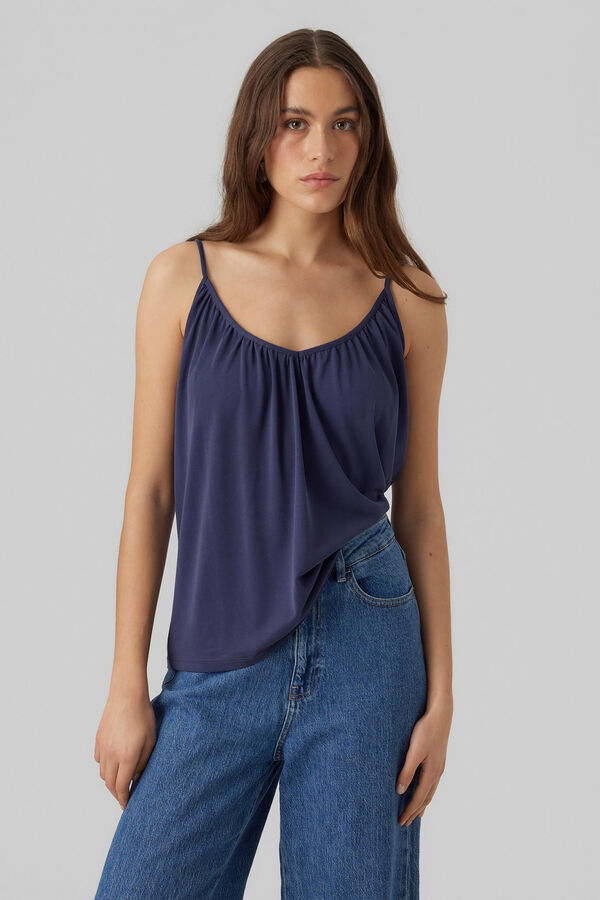 Vero Moda Top singlet de tirantes Azul marino