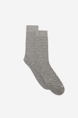 Cortefiel Meia micro desenho Cinzento