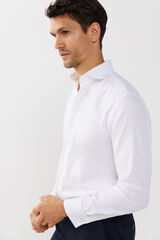 Cortefiel Camisa vestir estructura lisa pu&ntilde;o gemelos f&aacute;cil plancha Blanco