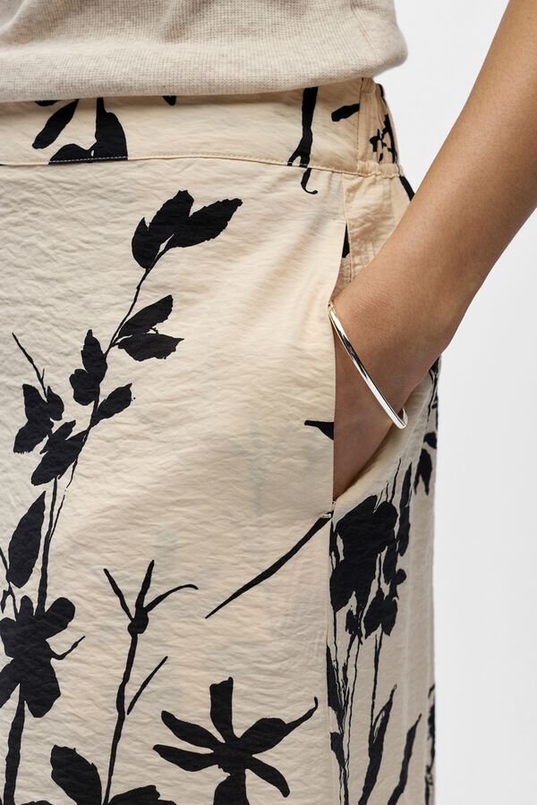 Object Falda midi estampada Estampado blanco