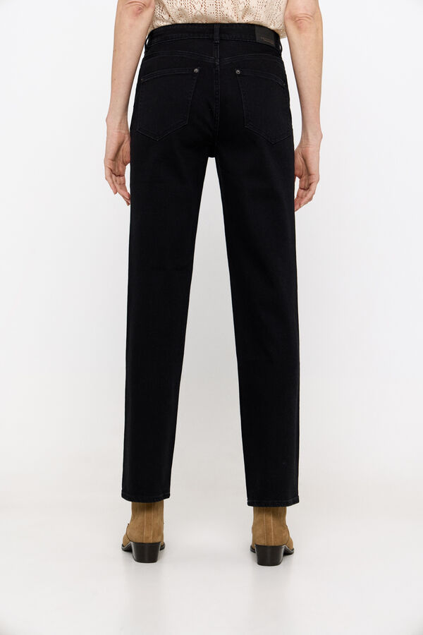 Cortefiel Pantalones Rectos negros Negro