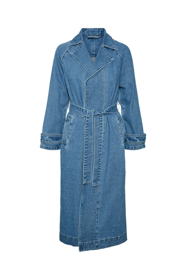 Vero Moda Gabardina midi vaquera Azul