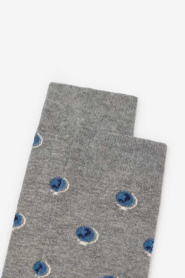 Cortefiel Calcetin dibujo globo Gris
