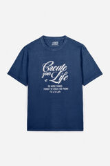 OOTO Camiseta gr&aacute;fica lavada OOTO Azul