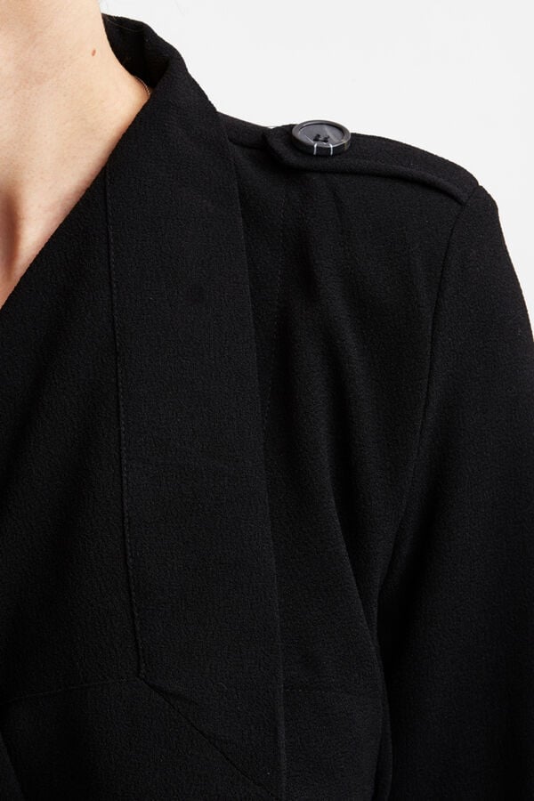 Object Chaqueta con cintur&oacute;n Negro