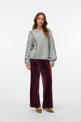 Vero Moda Pantal&oacute;n largo terciopelo Morado