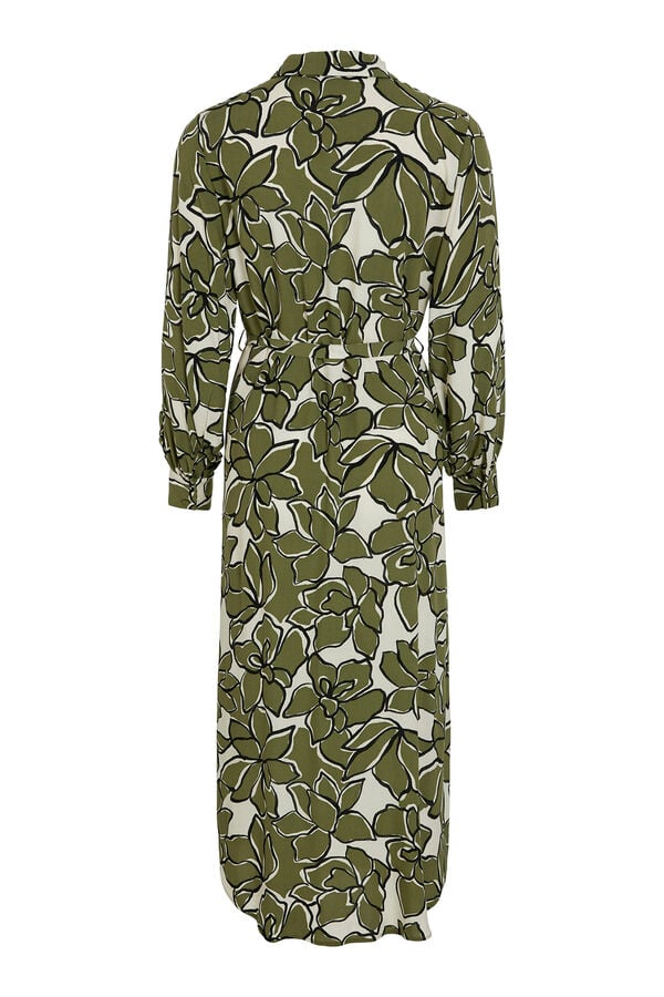 Vila Print midi shirt dress Verde