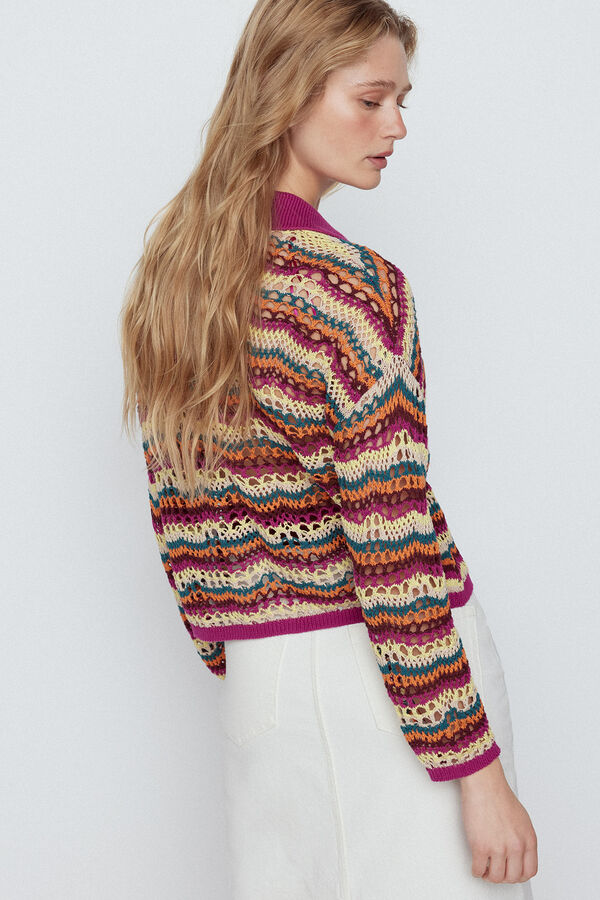 Slowlove Chaqueta punto multicolor Lila