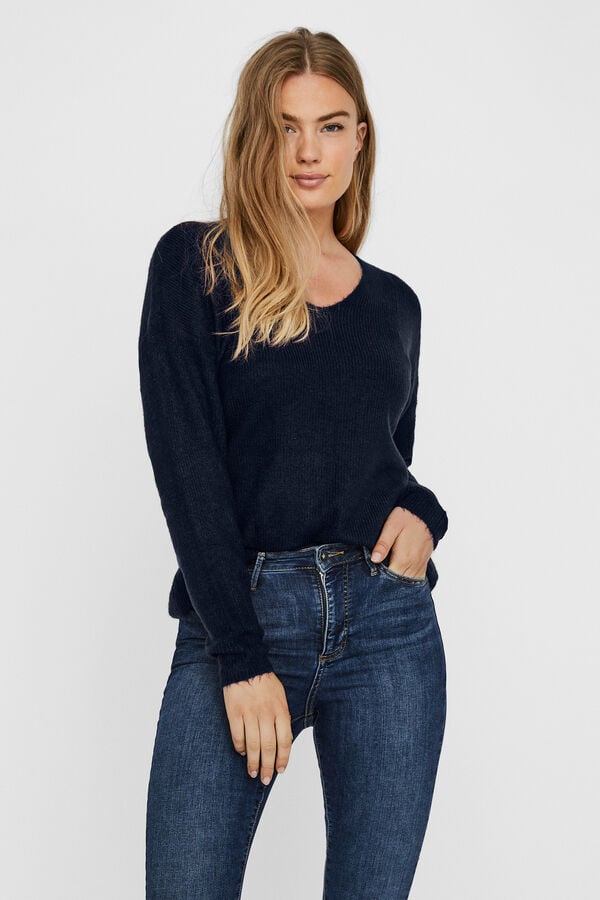Vero Moda Jersey b&aacute;sico de punto Azul marino