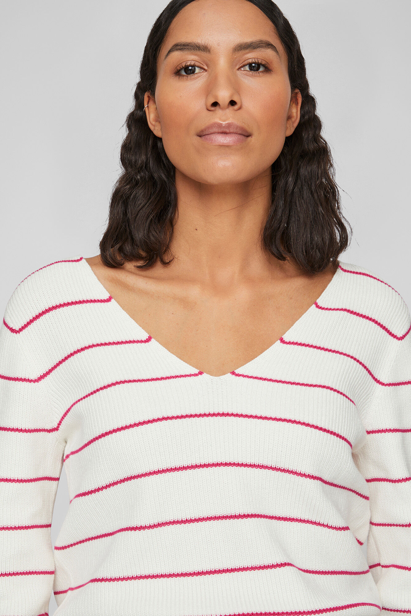 Vila Jersey de punto escote pico reversible