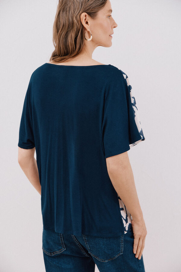 Cortefiel Top combinado estampado Estampado azul