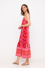 Cortefiel Vestido estampado bordado Multicolorido