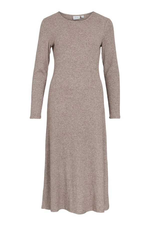 Vila Vestido midi de viscosa Arena
